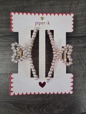Piper K Heart Hair Clips NEW